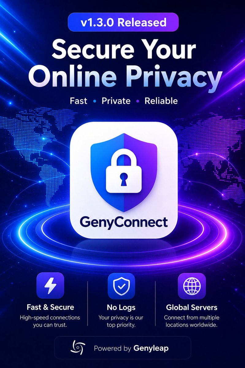 genyleap's tweet photo. GenyConnect updated to version 1.3.0.
Stay on $GENY

https://t.co/2iIEg7skpE https://t.co/Xv7UvKWLbM