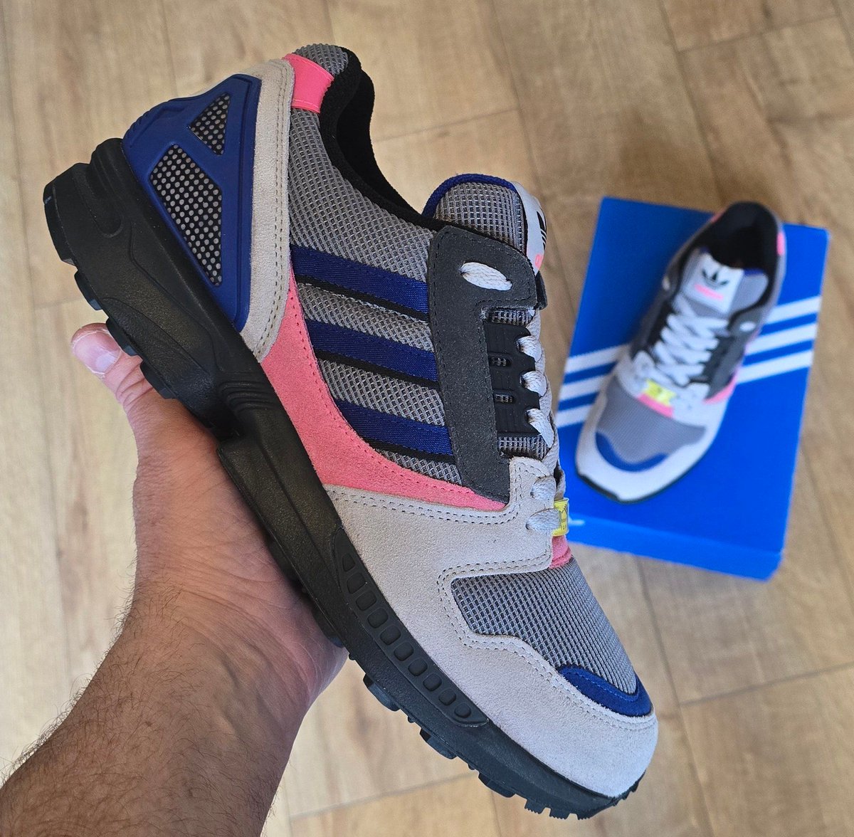 adidas ZX 8000 in Grey Three/Semi Lucid Blue/Lucid Pink