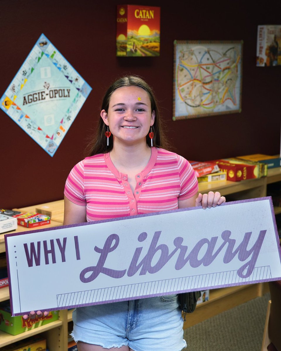tamulibraries's tweet photo. #WhyILibrary: “I like how available everything is,” Evelyn Green ’29 said. “I rent out calculators and HDMI cables from the Tech Bar all the time. And I love this little room [The Game Room] where I can hang out with my friends. Everything is very easily accessible.” https://t.co/QiAl4ksRAB
