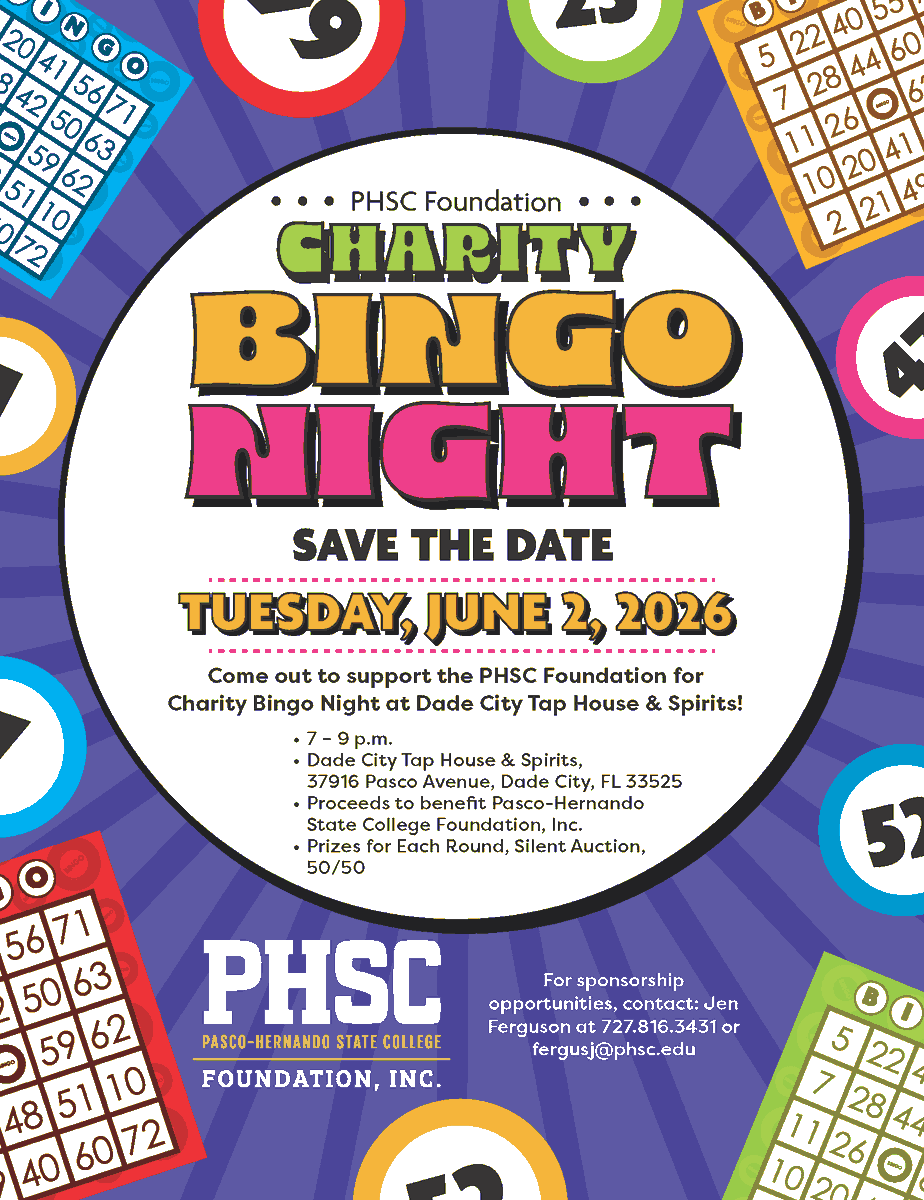 PHSCFoundation's tweet photo. 🎱 Come out on Tuesday, June 2 to support the #PHSCFoundation for Charity Bingo Night from 7 - 9 p.m. at Dade City Tap House and Spirits! Your first bingo card is FREE with additional cards for $2 each. Check out the info below and we hope to see you there! 
#Bingo #PHSCAlumni https://t.co/ooonjPjGHH