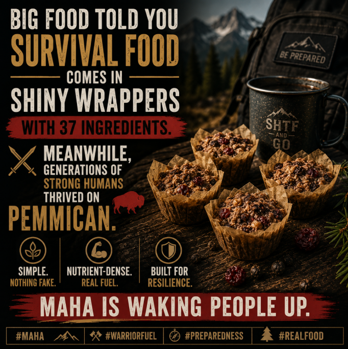 SHTFandGO's tweet photo. Warrior Fuel Pemmican 545 Calories of Protein. 1/3 Lbs of Grass Fed Beef, Zero Junk.