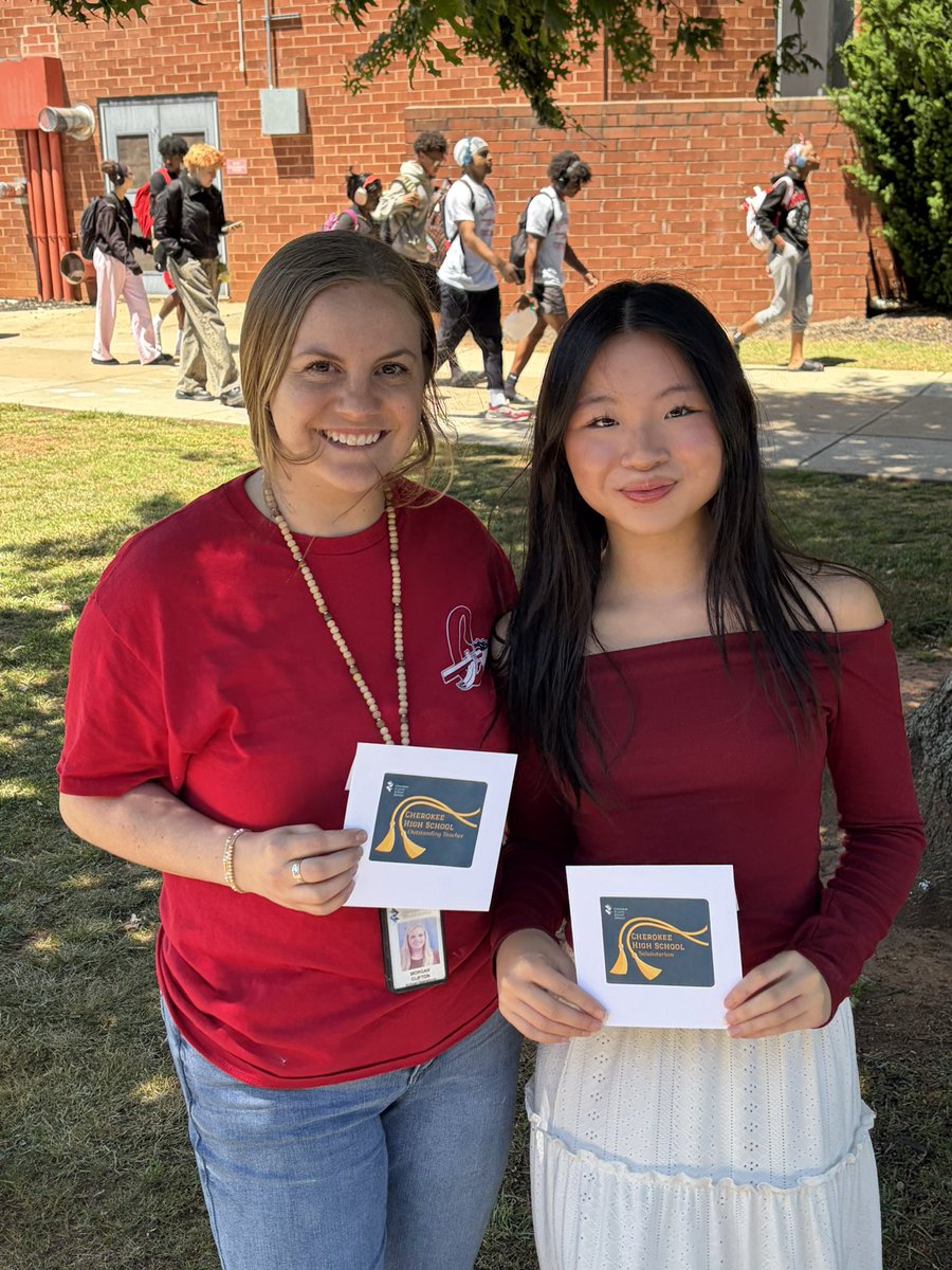 CHS_Warriors's tweet photo. So proud of the Cherokee High School, Valedictorian and Salutatorian for this year, Grayson Prien and Grace Dai! Grayson has chosen Mr. Queen and Grace has chosen Ms. Clifton as honored teachers. https://t.co/U7vQ4baXtw