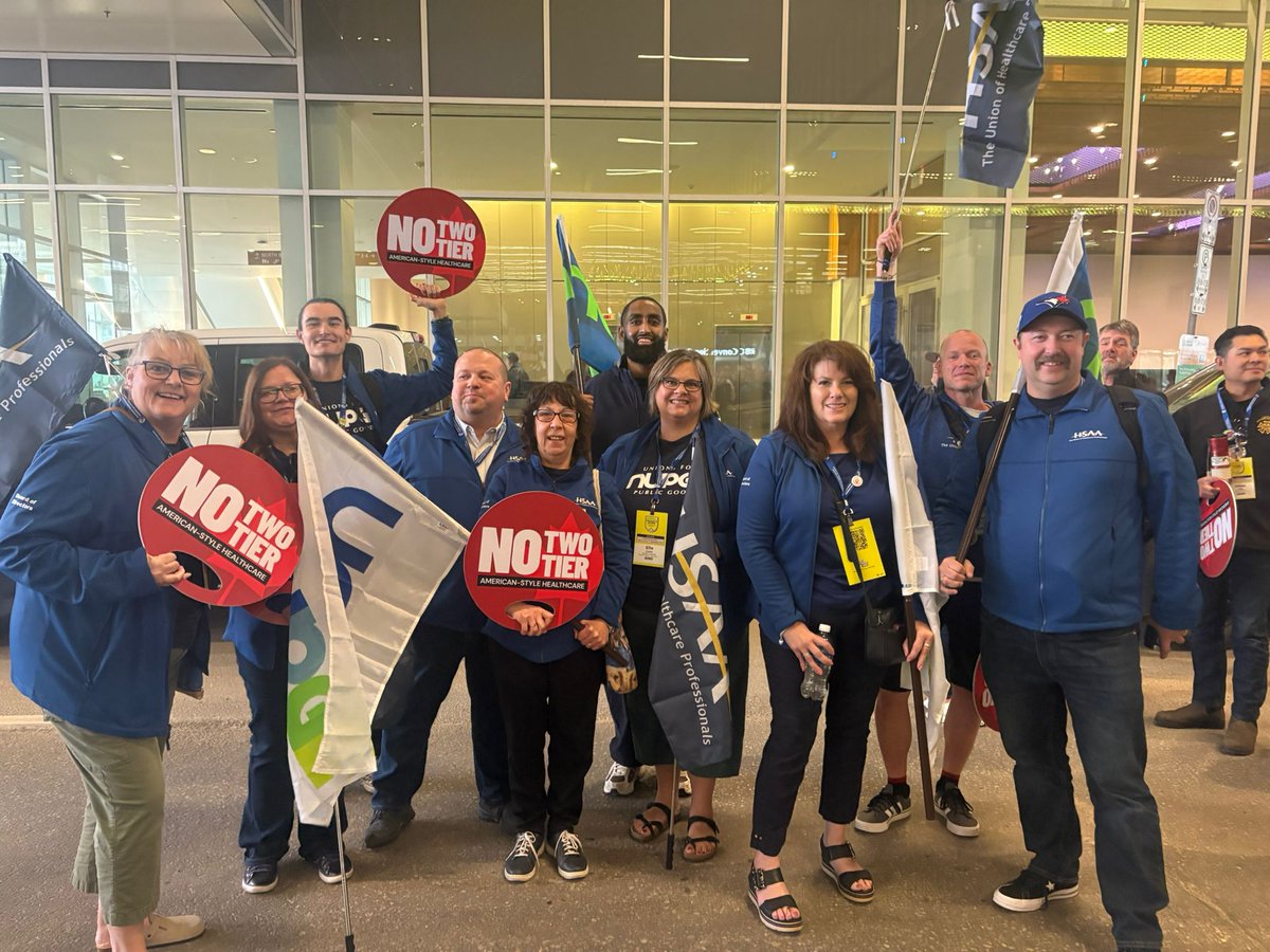 HSAAlberta's tweet photo. HSAA is proud to represent Alberta’s health professionals through our @NUPGE
 affiliation, in Winnipeg at the @CanadianLabour
Congress Convention. We are part of a strong community of  Canadian unions, advancing health, safety and fair wages for workers from across the country. https://t.co/dugSM60Amt