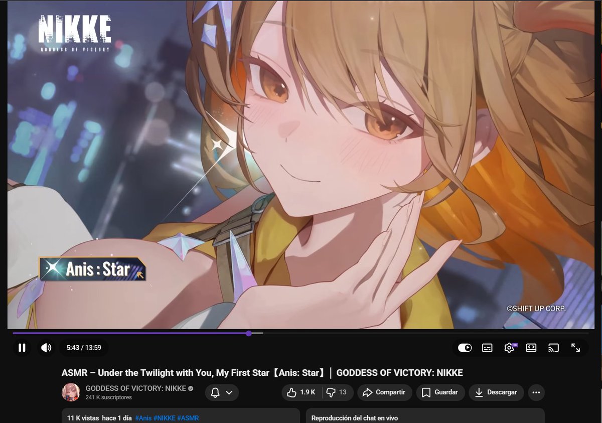 trunkaplay's tweet photo. @NIKKE_en Hearing Anis talk about her dream to give people hope as the biggest star in the Ark was beautiful. The ASMR was so comforting, and her new look is absolutely stunning. I will always support our T.T. Star! 🌟 #NIKKEANISASMR https://t.co/UnVgghvPSO