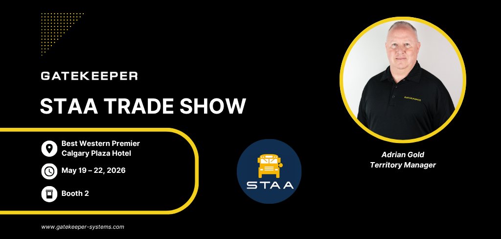 GatekeeperGSI's tweet photo. We will be at the 2026 STAA Conference at the Best Western Premier Calgary Plaza Hotel from May 19–22. We’re looking forward to connecting with Alberta’s student transportation leaders. Stop by and see us at Booth 2 to learn more about the technology helping improve student safety across school bus fleets. See you there! $GSI.V $GKPRF
