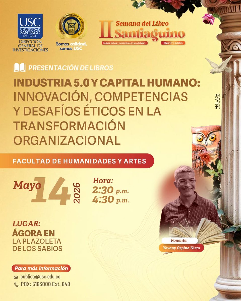 Editorial_USC's tweet photo. 📚✨ Hoy presentamos nuestras obras editoriales en la II Semana del Libro Santiaguino de la USC.

Cada espacio será una oportunidad para conocer proyectos y apuestas académicas que fortalecen la cultura, la investigación y el conocimiento.

#SemanaDelLibroSantiaguino #USC https://t.co/UmGUyYPRLY