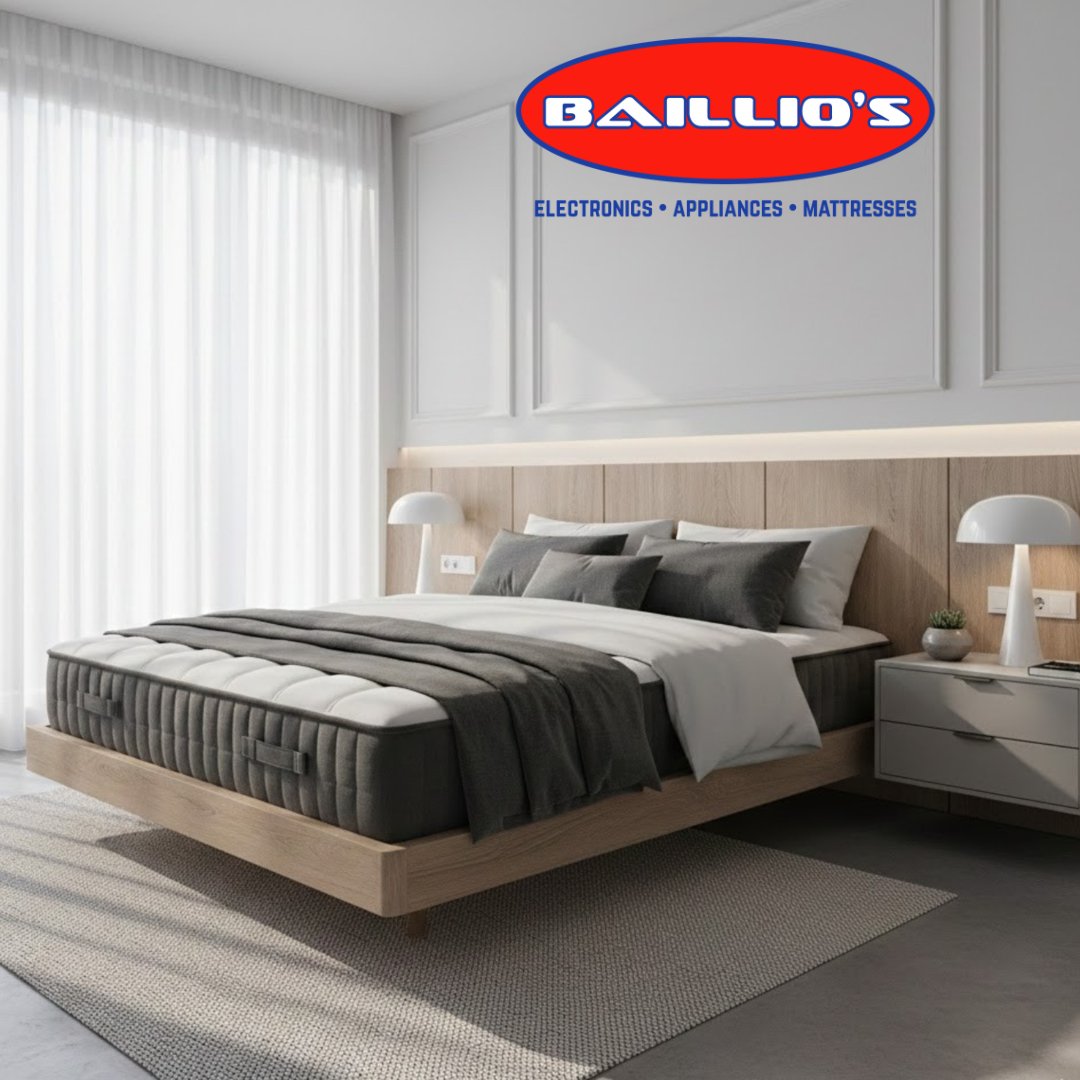 Baillios's tweet photo. Get the rest you deserve with a quality mattress from Baillio’s. Designed for comfort and support, our selection helps you wake up feeling refreshed and ready for the day. Find the right mattress for your sleep style today. https://t.co/7TgvhCIiAW https://t.co/qhZ7uEDELm