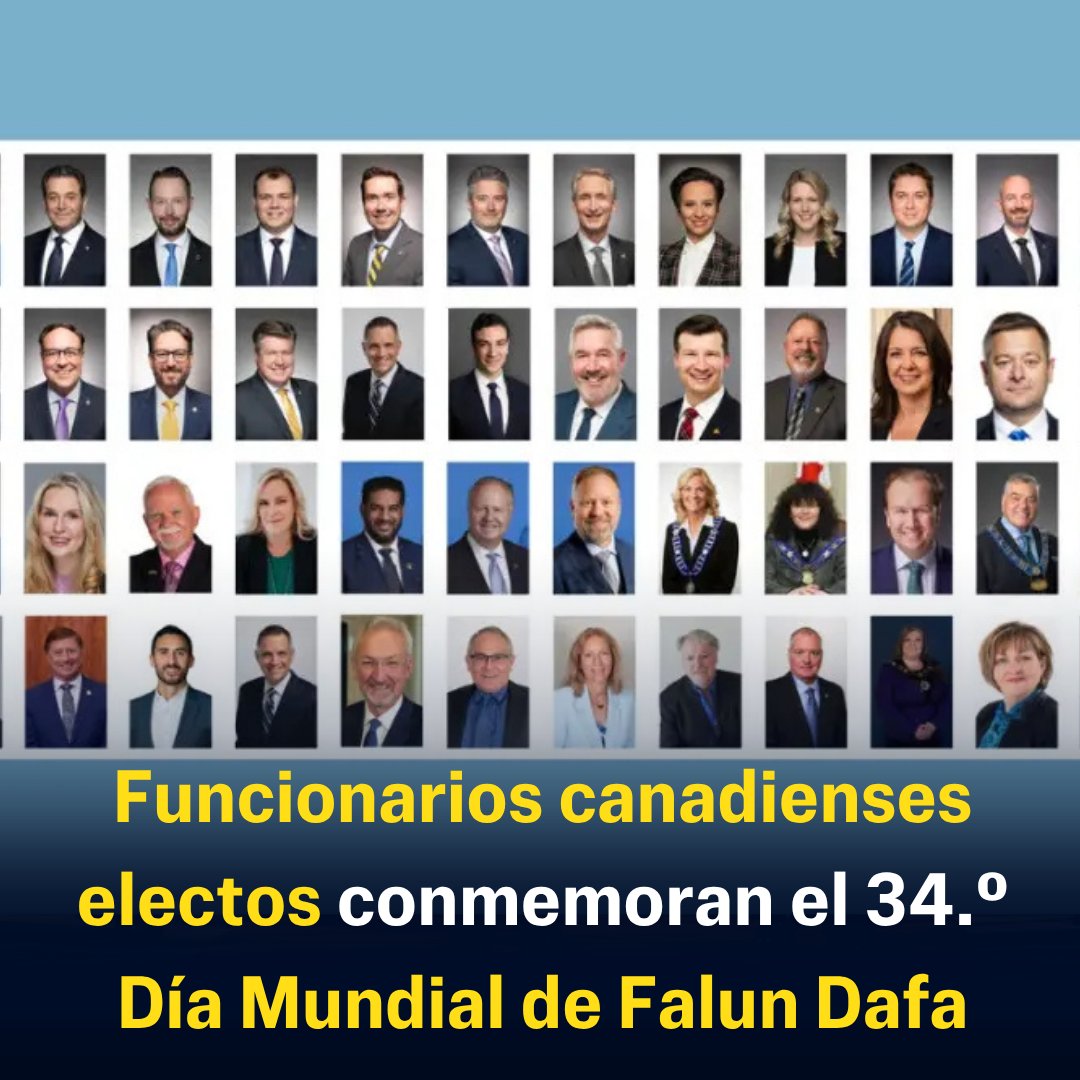 EpochTimesEs's tweet photo. El Día Mundial de Falun Dafa conmemora la presentación pública de Falun Gong en China en 1992 por el señor Li Hongzhi.

 #DiaMundialDeFalunDafa #FuncionariosCanadienses #FalunGong 
 
  🔴Mira ahora👉 https://t.co/WhIH0IbBtL https://t.co/DNSdEsQ4rI