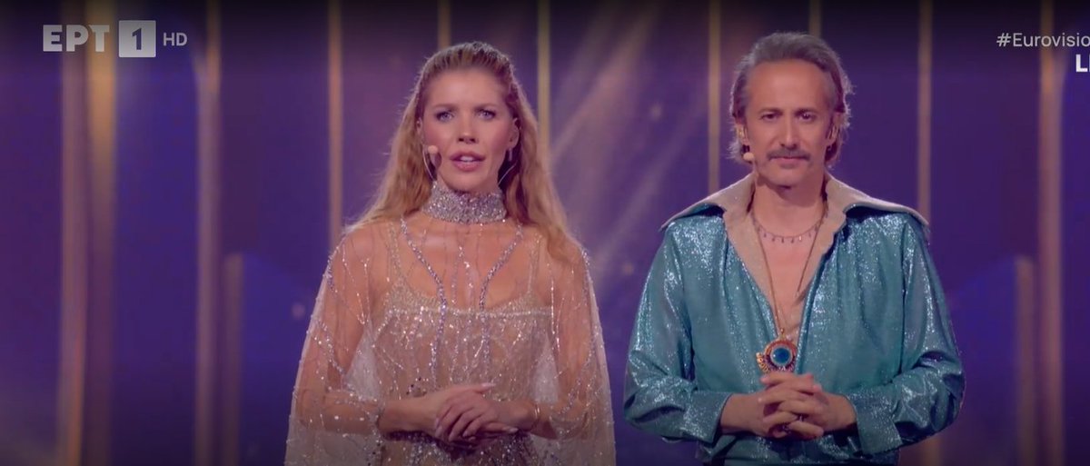 XRYSOYLA's tweet photo. #eurovisiongr  Απόψε τα βαλε όλα το swarovski .... https://t.co/56tsxNGRW1
