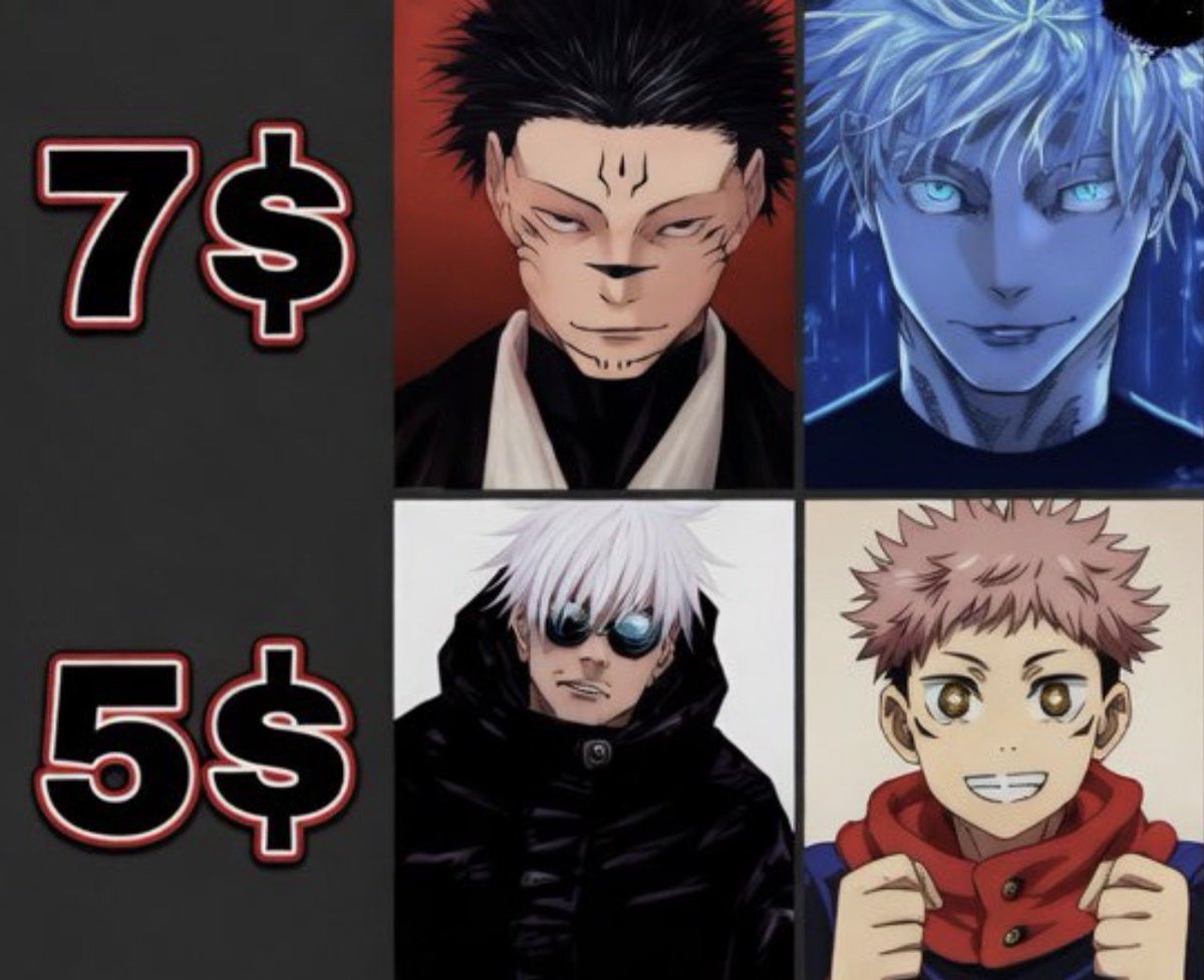 yungbusto's tweet photo. @RestlessGamblrr you can have gojo for 7$ or gojo struggling to grow facial hair for 5$ https://t.co/0o5sHcYjM7