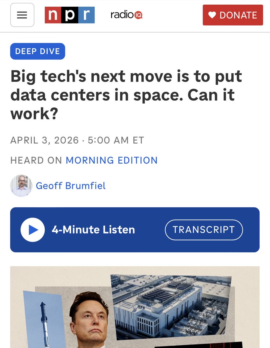 pete_elit's tweet photo. 🚨 Big Tech wants to move DATA CENTERS into SPACE.

This sounds like science fiction… but companies are already exploring it. The AI race is pushing tech giants to think beyond planet Earth.
Would you trust your data floating above the atmosphere? 🤔👇 #AI #SpaceTech #BigTech https://t.co/6d4pdFghYm