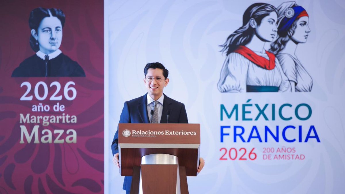 SRE_mx's tweet photo. México y Francia conmemoran 200 años de una relación construida sobre el diálogo y la cooperación, fundada en principios y valores compartidos, y que hoy se proyecta hacia una etapa más profunda, moderna y orientada al futuro.

En el marco del bicentenario de relaciones diplomáticas, el secretario de Relaciones Exteriores, Roberto Velasco (@r_velascoa), destacó la evolución de la relación bilateral hacia una asociación estratégica sólida y dinámica, sustentada en una historia compartida, una agenda de cooperación con resultados concretos y el respeto a la soberanía y la autodeterminación de los pueblos.

Con la adopción del Plan de Acción Modernizado para la Asociación Estratégica México–Francia, ambos países establecen una hoja de ruta para profundizar el diálogo político, la cooperación económica e industrial, así como los intercambios culturales, técnicos y educativos, con una visión de largo plazo y proyección internacional.

🇲🇽🤝🇫🇷