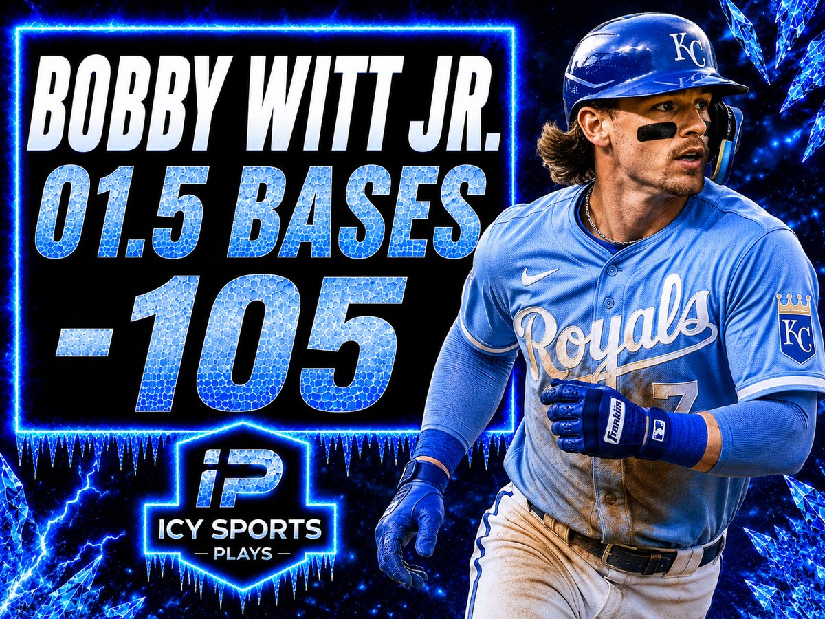 IcySportsPlays's tweet photo. Like = Tailing ❄️⚾️

Bobby Witt Jr o1.5 bases -105

w/ Video breakdown on why Jamie is on Witt tonight! Drop a like if you agree, enjoyed or learned something from the video analysis and want to see more of this in the future. https://t.co/HbKHjhY2P6