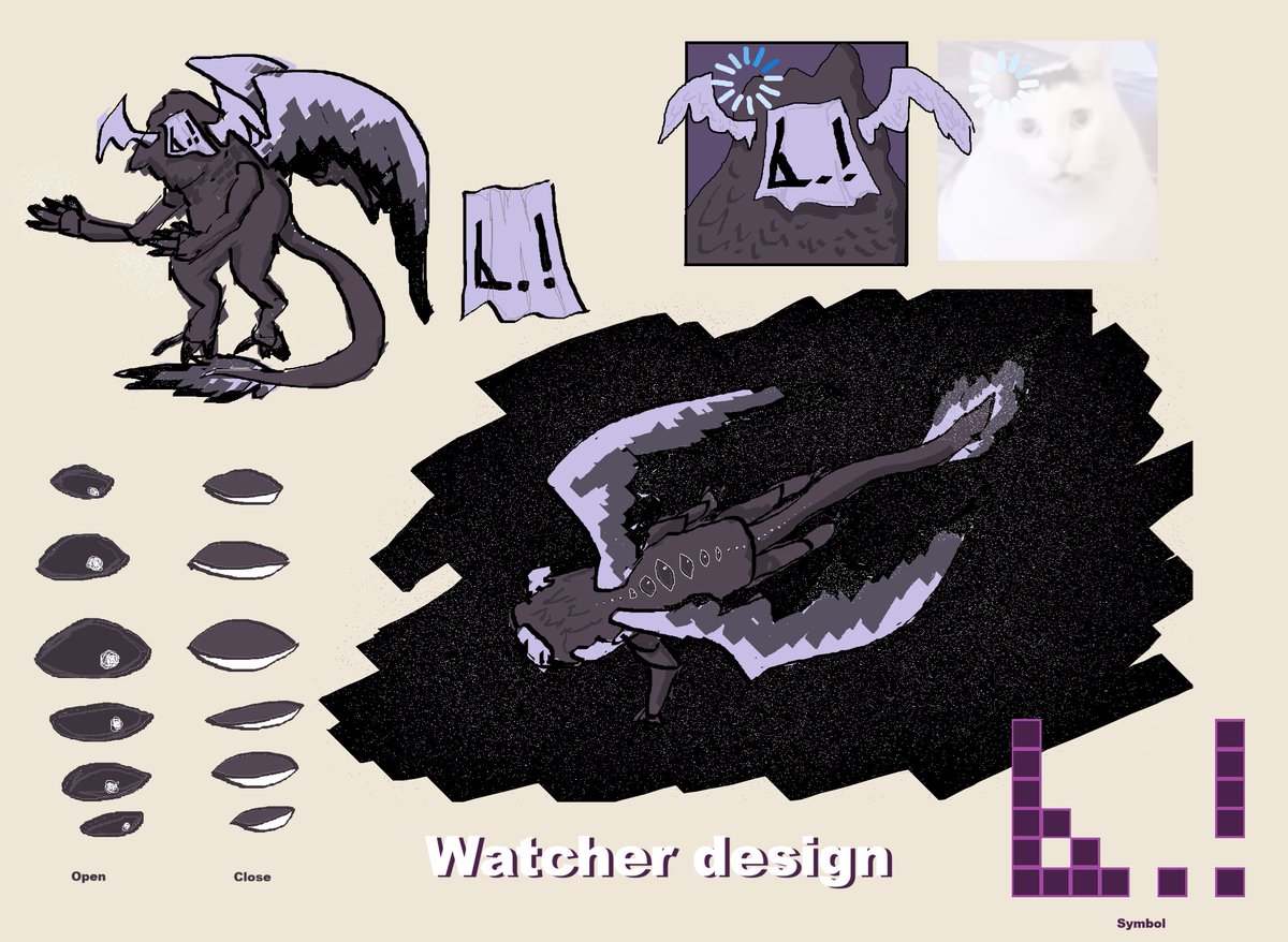 Pixel_20b2aa's tweet photo. An design idea for Watchers that are living in the Void.

He's just a silly little guy! 🐦‍⬛
#watcher #mcyt #grian #VoidWatcher #minecraft #evolutionsmp https://t.co/R0dfxiDxVc