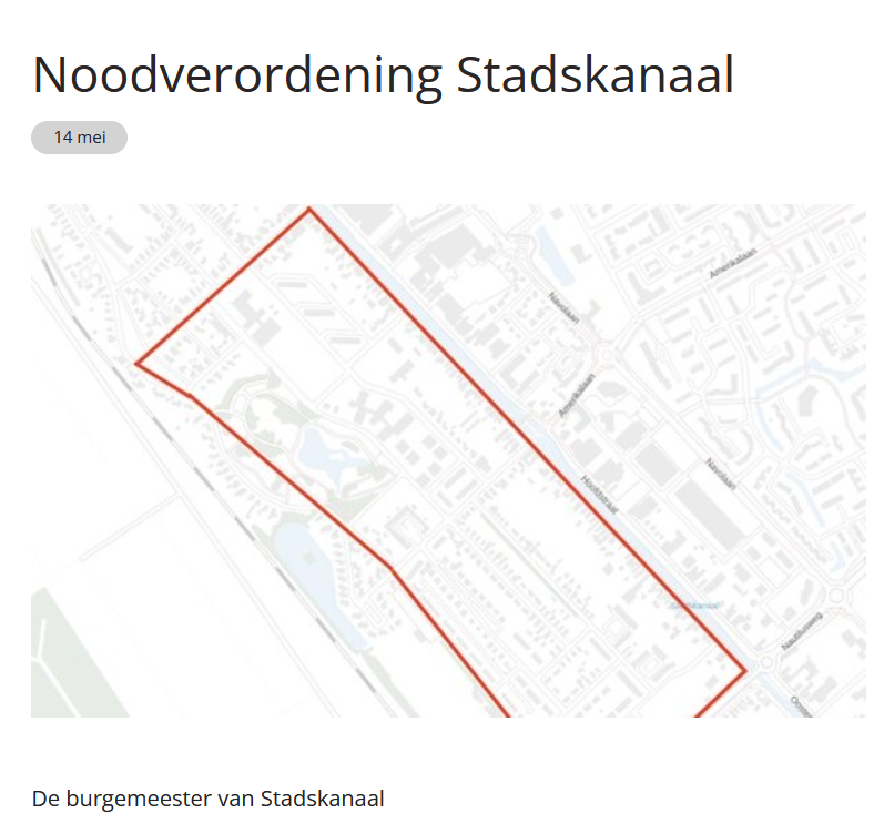 Noodverordening in Stadskanaal na ongeregeldheden