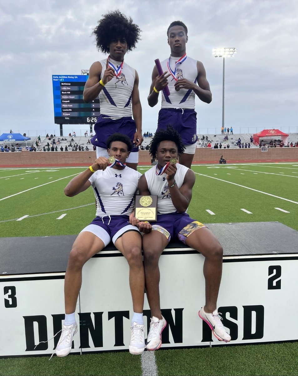 sports_drc's tweet photo. Denton High’s boys 4x200-meter relay team came out of nowhere to make history this season.

The Broncos broke the school record multiple times on their way to a regional title and trip to Friday's state meet, where they aim to make more history.

Story: https://t.co/qTfltHEUb0 https://t.co/idVp0kYbAK