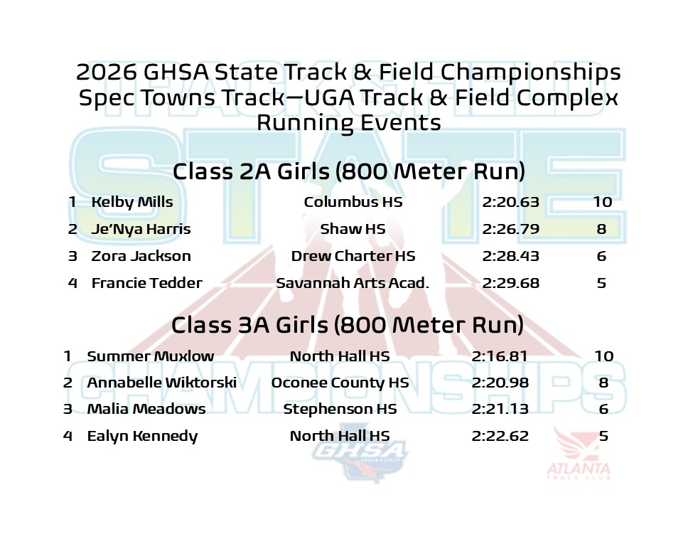 Track & Field State Championship | 800 Meter Run @UGAAthletics - Track ...