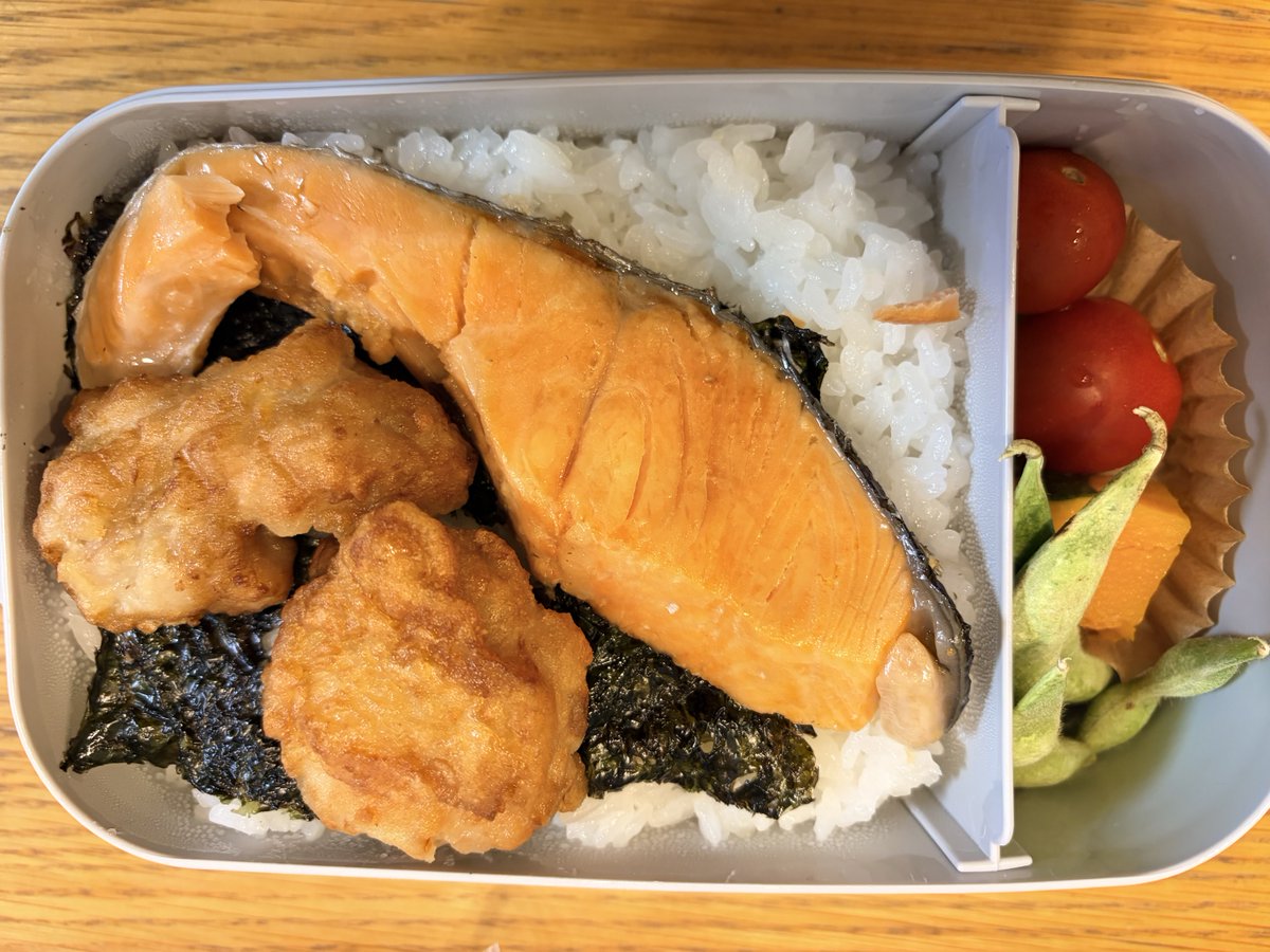 chloeito's tweet photo. #弁当生活
#高校生
#定番で始めよう
#ふるさと納税
鮭弁美味しそう https://t.co/XW6cwwcD52