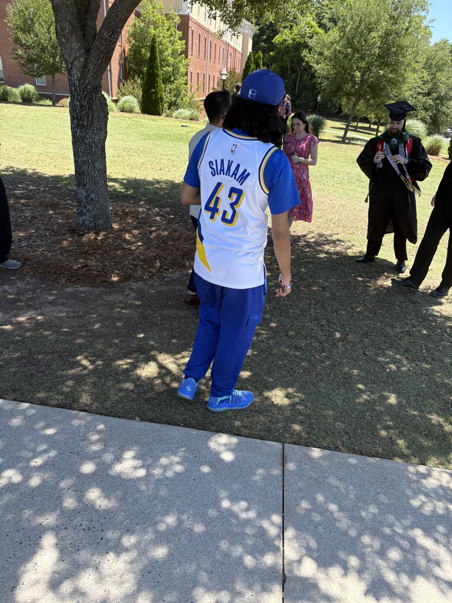 ChadVapes's tweet photo. Pascal jersey at graduation. Does this play? https://t.co/YbmeitnFzA