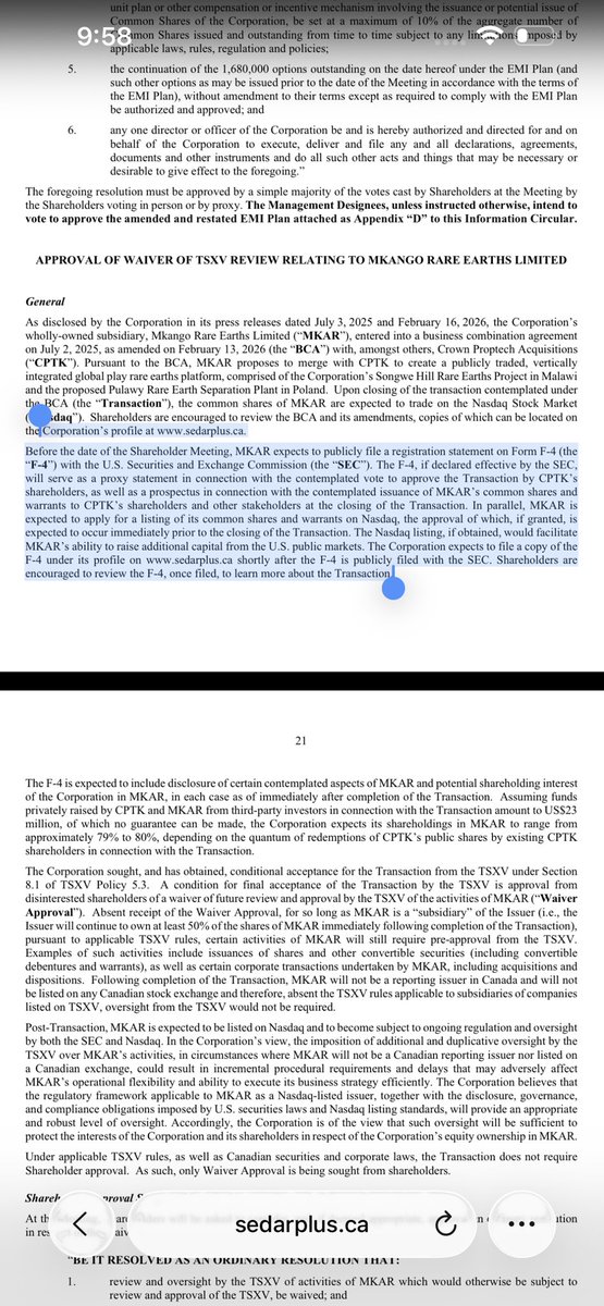 OC7990's tweet photo. #mka
“Before the date of the Shareholder Meeting, MKAR expects to publicly file a registration statement on Form F-4” https://t.co/SxN7ilmLj7