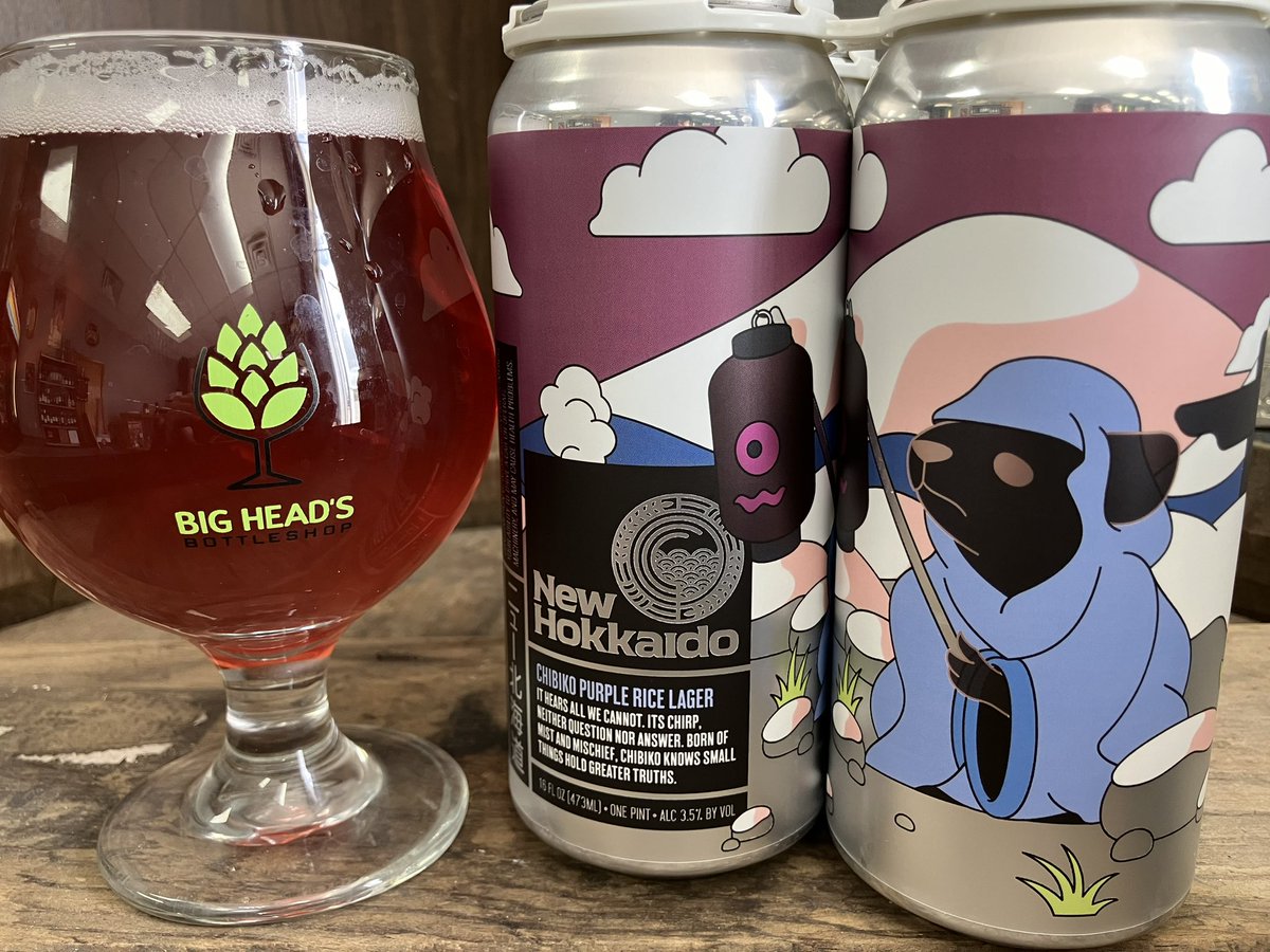 SulaBigHead1's tweet photo. Yamabiko’s younger sibling has landed in the shop recently from @newhokkaidobevco @mountainswalkingbrewery Chibiko Purple Rice Lager 🍻 #missoula #beerstore #bottleshop #montana #chibiko https://t.co/ugU5JoSPEy