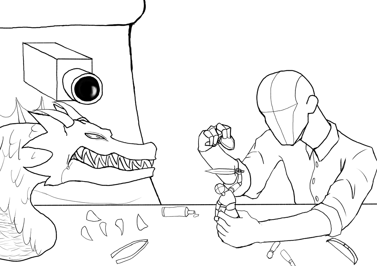 ArthurFoxygame1's tweet photo. A piece of art I made to put on a school homework slide. https://t.co/8FtamnjEId