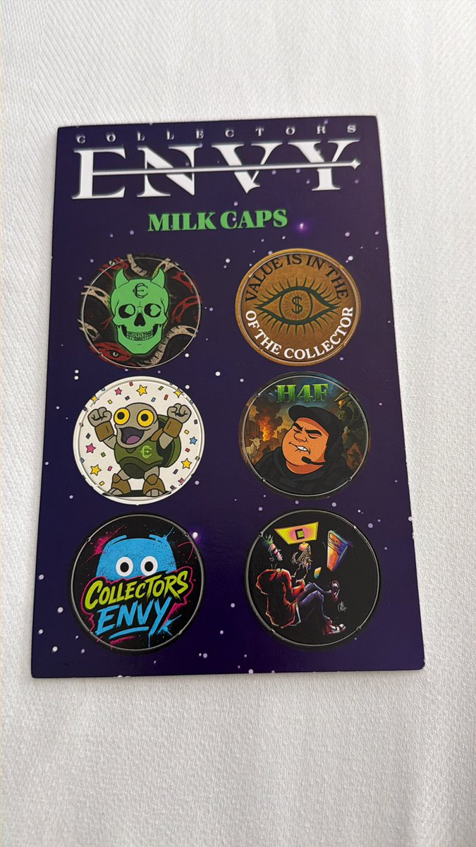 Collectors_Envy's tweet photo. Next giveaway is an easy one! First person to reply with a picture of themselves and these Rings from this weekend will get these pogs. Must be in Discord, be available at Dreamhack, and not have won a CE giveaway this week. Let’s keep the weekend rolling! https://t.co/0NARZo5QZz