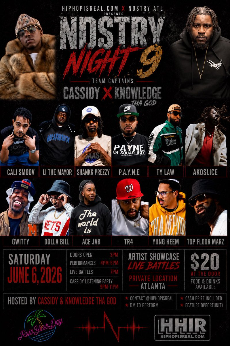 DollaBill414's tweet photo. What’s The Vibes??? 
We In Atlanta✅
June 6th🔥
@hiphopisrealtv 
@CASSIDY_LARSINY Listening Party💥
Shot By : @RuinYourDayNow 🔐 https://t.co/OpcoWjTB4E