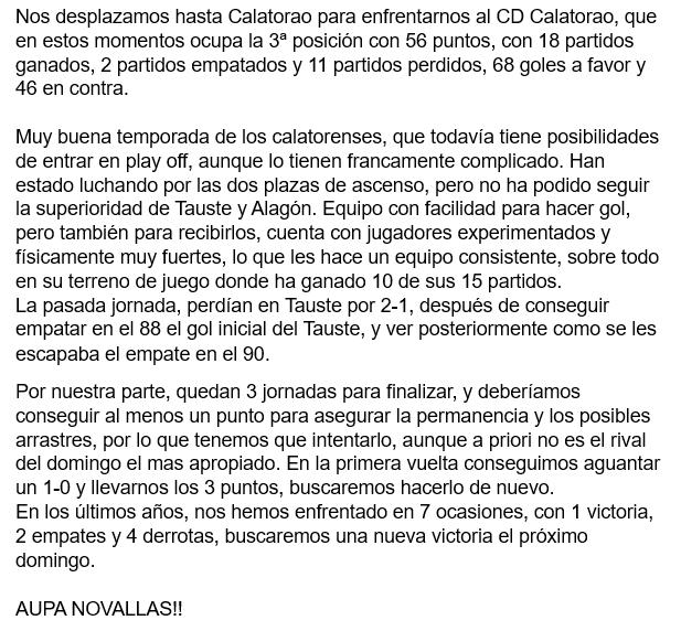 CDNovallas's tweet photo. 📊PREVIA
🏆1ª Regional G3
⚽️Jornada 32
🆚CD CALATORAO - CD NOVALLAS
🥇3º🆚12º
📅Domingo 17-05-2026
🕙17:30 Horas
🏟 El Romeral
📌Calatorao https://t.co/fXS115gCTG