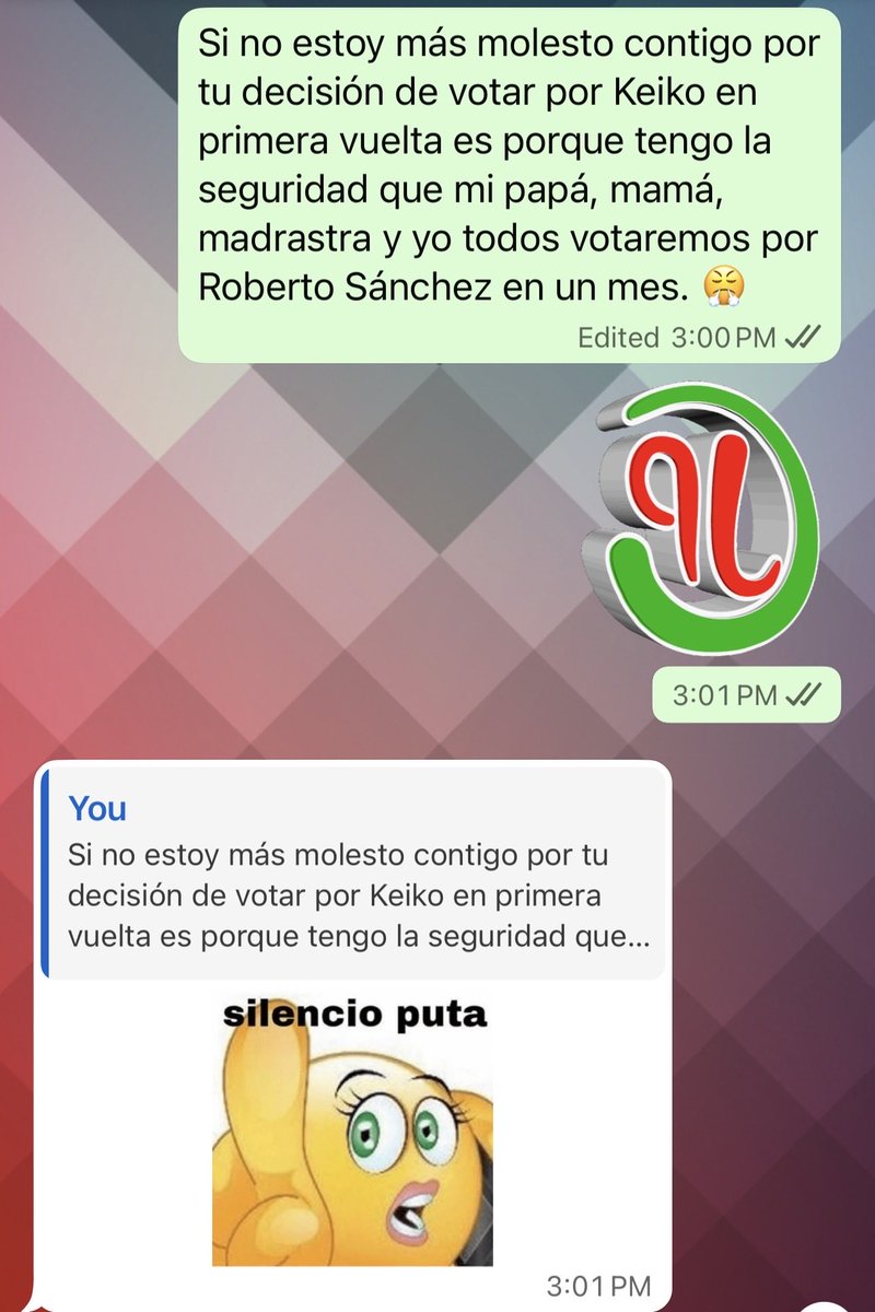 marv8396's tweet photo. La saga continúa (votó por Keiko) https://t.co/FPTbhD09HT