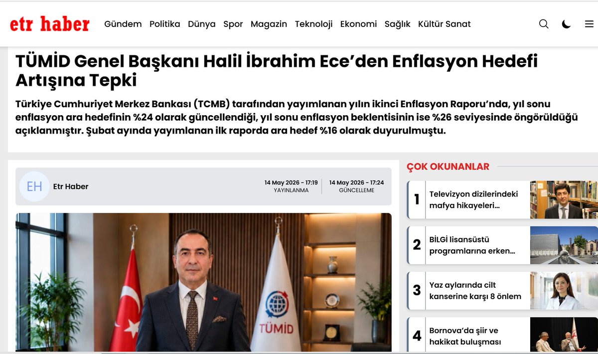 StkTumid's tweet photo. TÜMİD Genel Başkanı Halil İbrahim Ece’den Enflasyon Hedefi Artışına Tepki

https://t.co/zDI72aE0eX
 https://t.co/xnXNaCnpRn
 https://t.co/yIrYOo7TKu https://t.co/yZWEwlukgy
