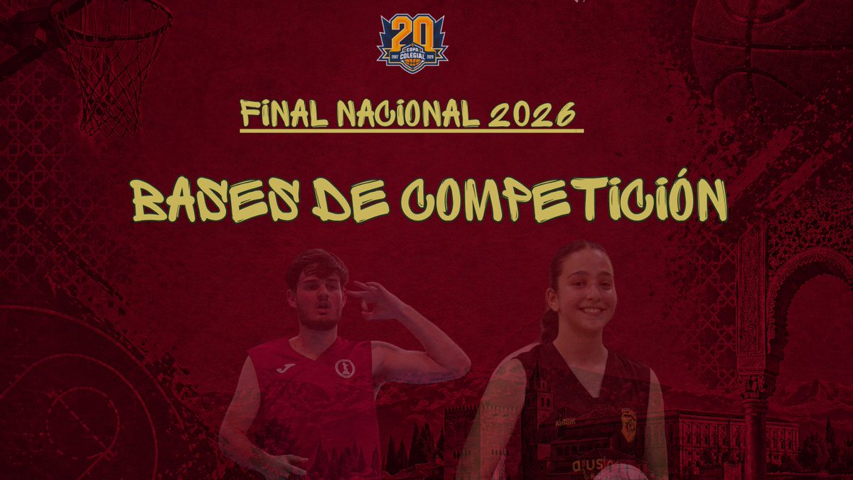 CopaColegial's tweet photo. Venga, último aliento antes de arrancar.

📢 Bases y el formato de competición de la V Final Nacional de la Copa Colegial en Granada  

https://t.co/ylz6RIBkCX

#20AñosDeLocuraColegial #FinalNacional #ElegidosparalaGloria https://t.co/Vih5VqUDX7