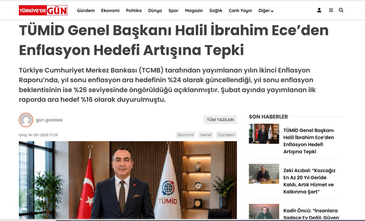 halilibrahimece's tweet photo. TÜMİD Genel Başkanı Halil İbrahim Ece’den Enflasyon Hedefi Artışına Tepki

https://t.co/IiLo2IPm3A
 https://t.co/NHPygl82Aj
 https://t.co/BM4bio1DSN https://t.co/vXFsZd2dx5