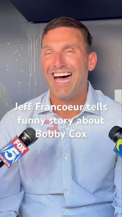 nut_history's tweet photo. Jeff Francoeur on his dear friend Bobby Cox:

"I got tossed and Bobby got tossed and we come in and I’m like, ‘What do I do?’ He said, ‘Go have a couple cold beers and get in the cold tub or something and relax. And then you’ll probably have to write a $500 check. Or you can do what I do, write a $10,000 one and tell them when it runs out, let me know.’ I’ve never laughed so hard, sitting there in the sixth inning.”