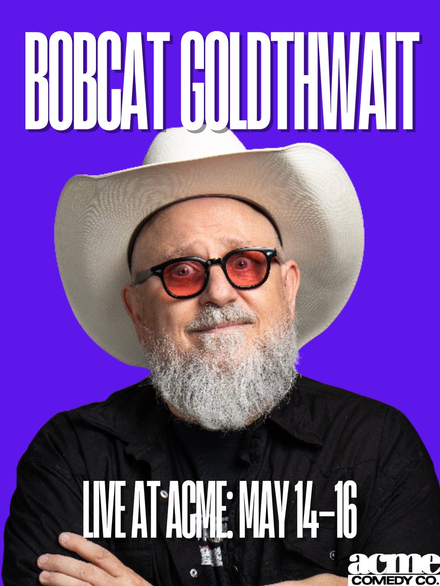 AcmeComedyCo's tweet photo. Comedy legend Bobcat Goldthwait takes the Acme stage beginning tonight and going till Saturday! 

Limited tickets available now 🔥🎟️ https://t.co/x6NkiceL1O
