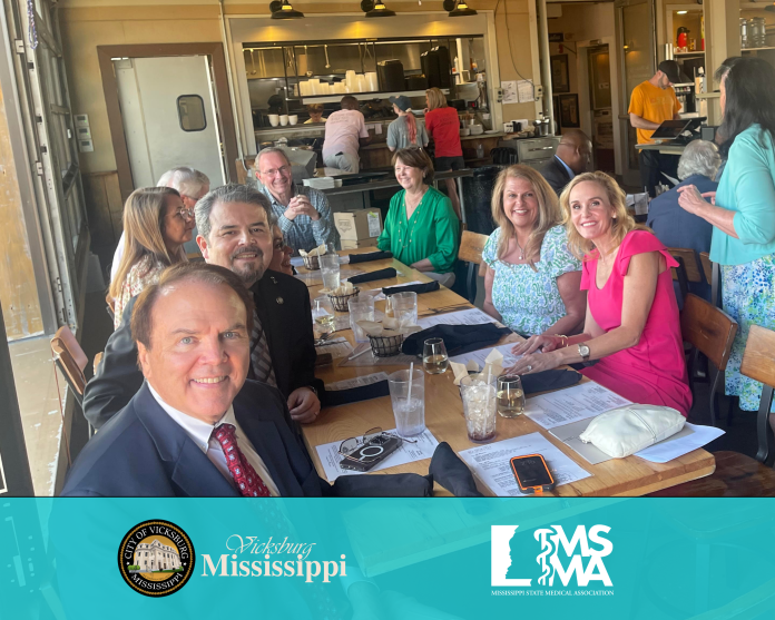 MSMA1's tweet photo. Physicians, community leaders, and local officials gathered in Vicksburg this week for the West Mississippi Medical Society Meeting.

Thank you to the City of Vicksburg for sponsoring the event and supporting opportunities that bring together leaders from across the region. https://t.co/rdz4MIiOoG