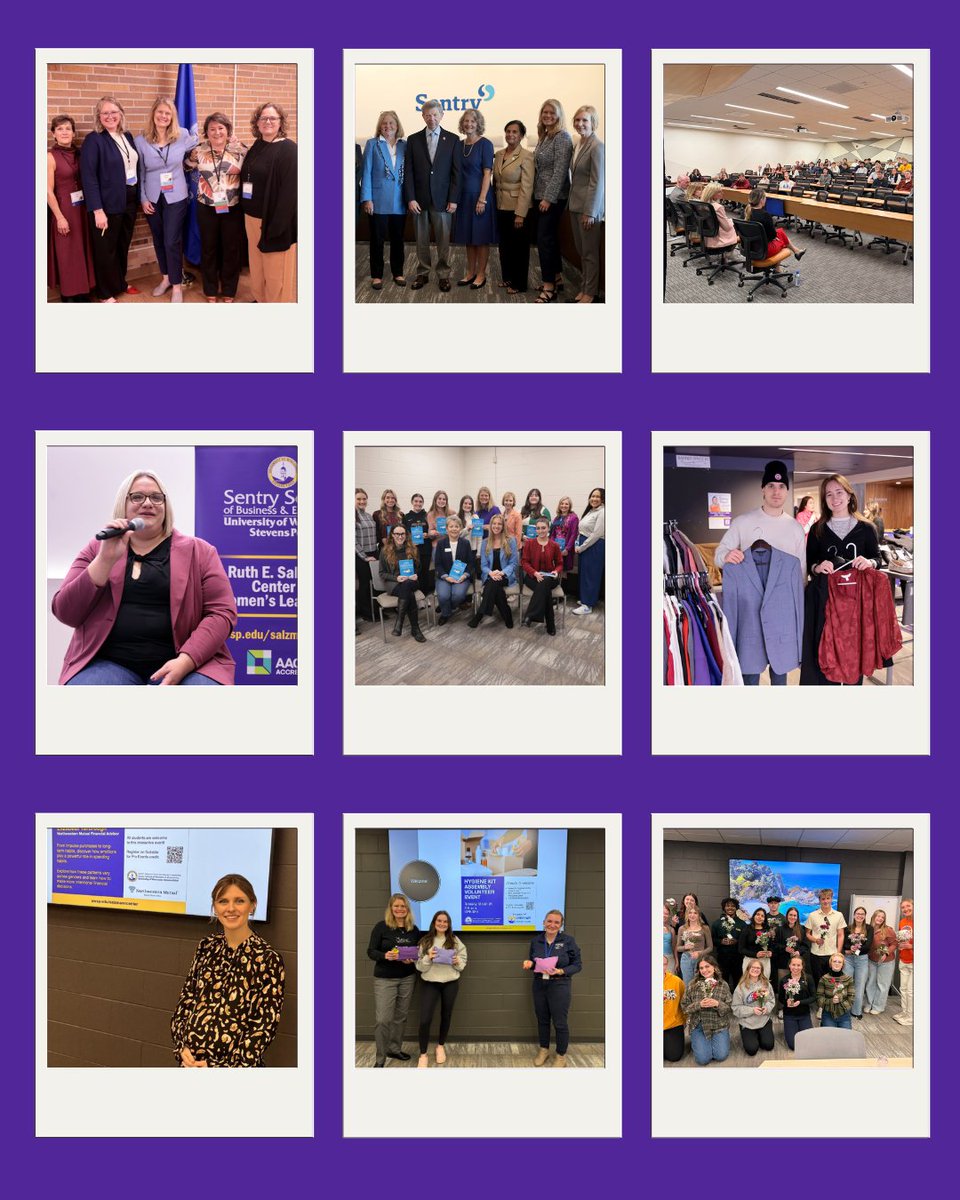 SentrySchool's tweet photo. Year 1 in Review: Since officially launching as the #UWSP Ruth E. Salzmann Center for Women’s Leadership on Oct. 1, 2025, thanks to @SentryInsurance's generous gift, we have hosted over 500 students and guests on campus during the 16 events offered throughout the year. https://t.co/yy9GhaSEXU