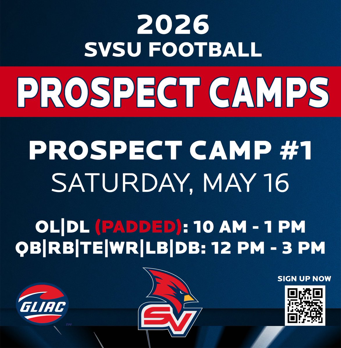 BlakeHayosh's tweet photo. I can’t wait to compete this Saturday at @svsu_football prospect camp during the skill session. @CoachGus90 @jacobpardonnet @FBCoachEngle @wtjr_19 @_CoachHoov https://t.co/7puf7LCtjV