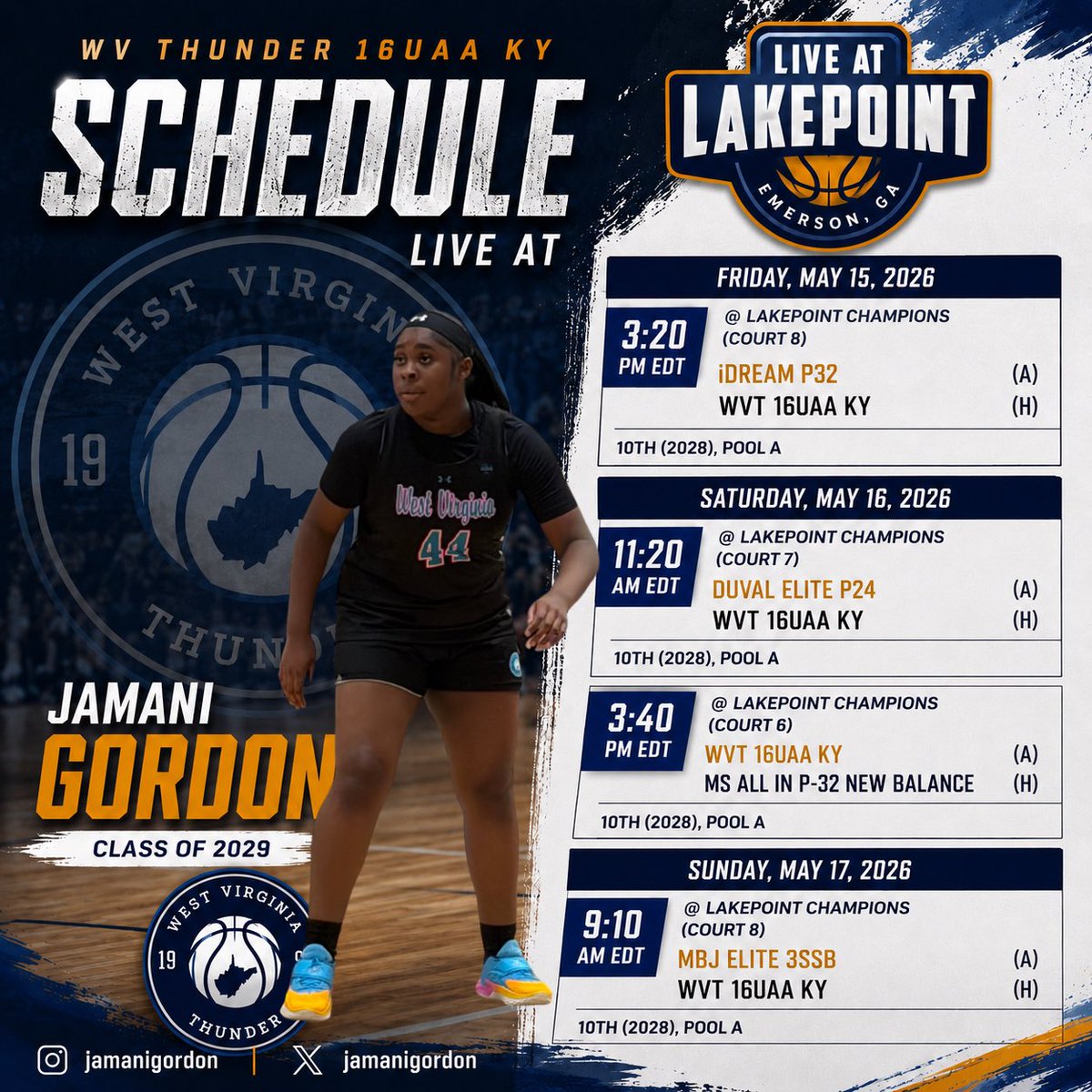 jamanigordon's tweet photo. Here is my schedule for Live at Lakepoint this weekend!! https://t.co/XeLPpNTLv6
