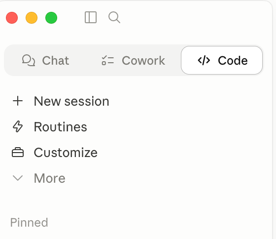 infiniteJX's tweet photo. Anyone else notice apps love putting your two most-used tabs at opposite ends, with something you never touch wedged between them? 
Notion: Home and Inbox, separated by Chat and Meeting Notes.
Claude: Chat and Code, separated by... Cowork.
And of course, no reordering allowed. https://t.co/tdk1FfB687