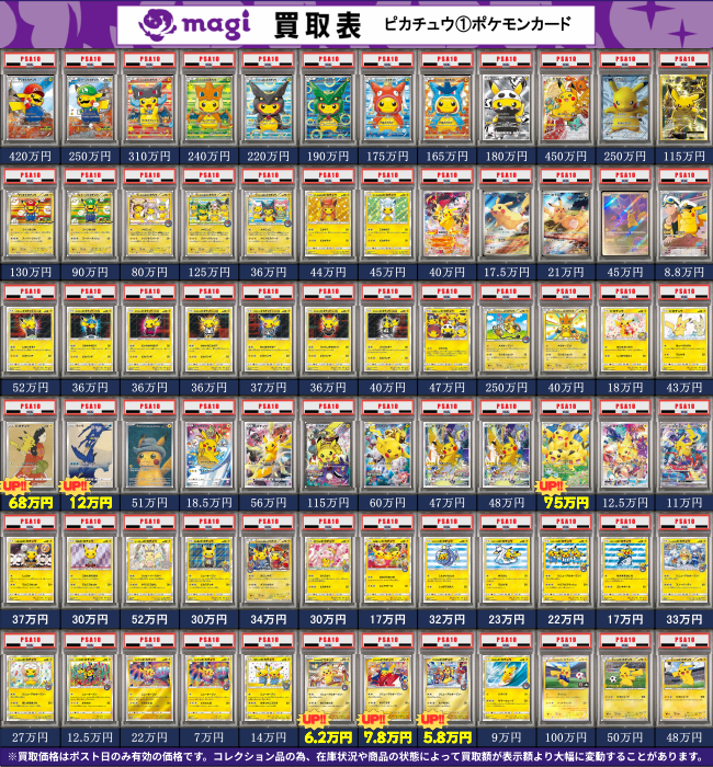 🌟 5/15 限定 最新 買取 情報 🌟】 ポケカ PSA 買取表になります