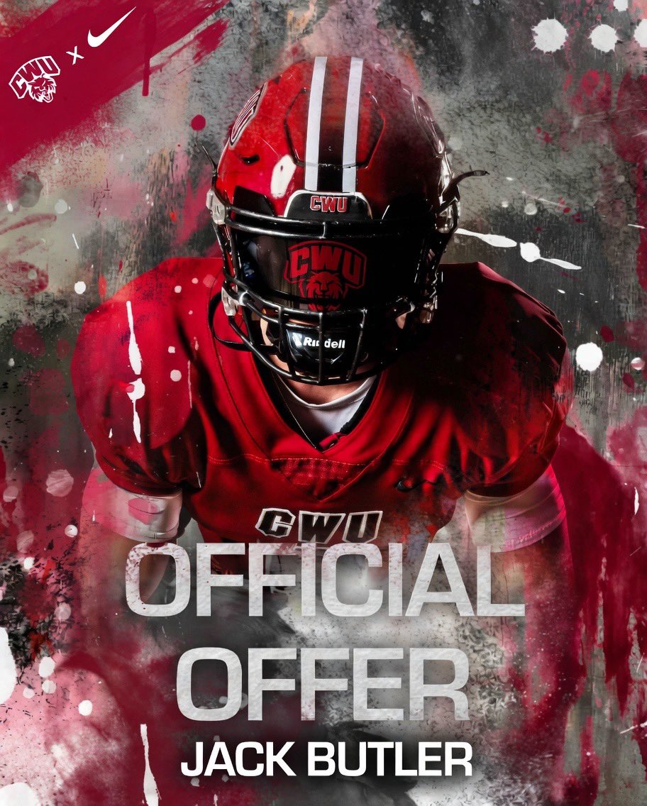 JackButler913's tweet photo. After some great conversations with @StinnToWin and @Coach_Power I’m blessed to receive an offer to Central Washington University! https://t.co/MFTtKm9szu