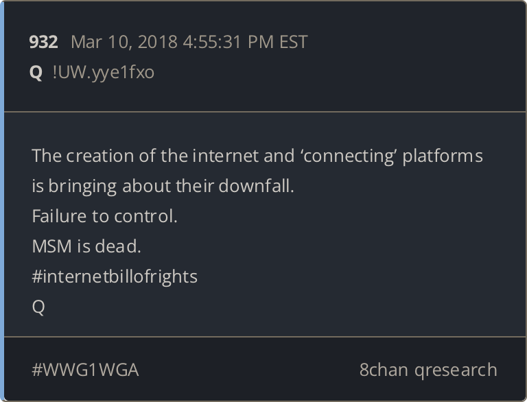 LASHFORD_17's tweet photo. AN INTROVERT'S DREAM!!!🤣🤣🤣
TS 21:32 | 9:32 EST
💧932
The creation of the internet and ‘connecting’ platforms is bringing about their downfall.
Failure to control.
MSM is dead.
#internetbillofrights
Q
Elon flashback: Twitter is both a social media company and a crime scene
DEEP DREAM = TWITTER