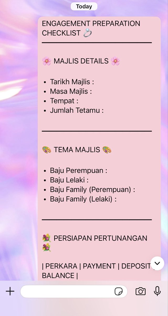 quew1n's tweet photo. yang bakal bakal pengantin tu dah ada checklist untuk buat wedding ke? kalau belum ada, saya ada jual RM5 je tau 😘 https://t.co/EvyzXKFamw