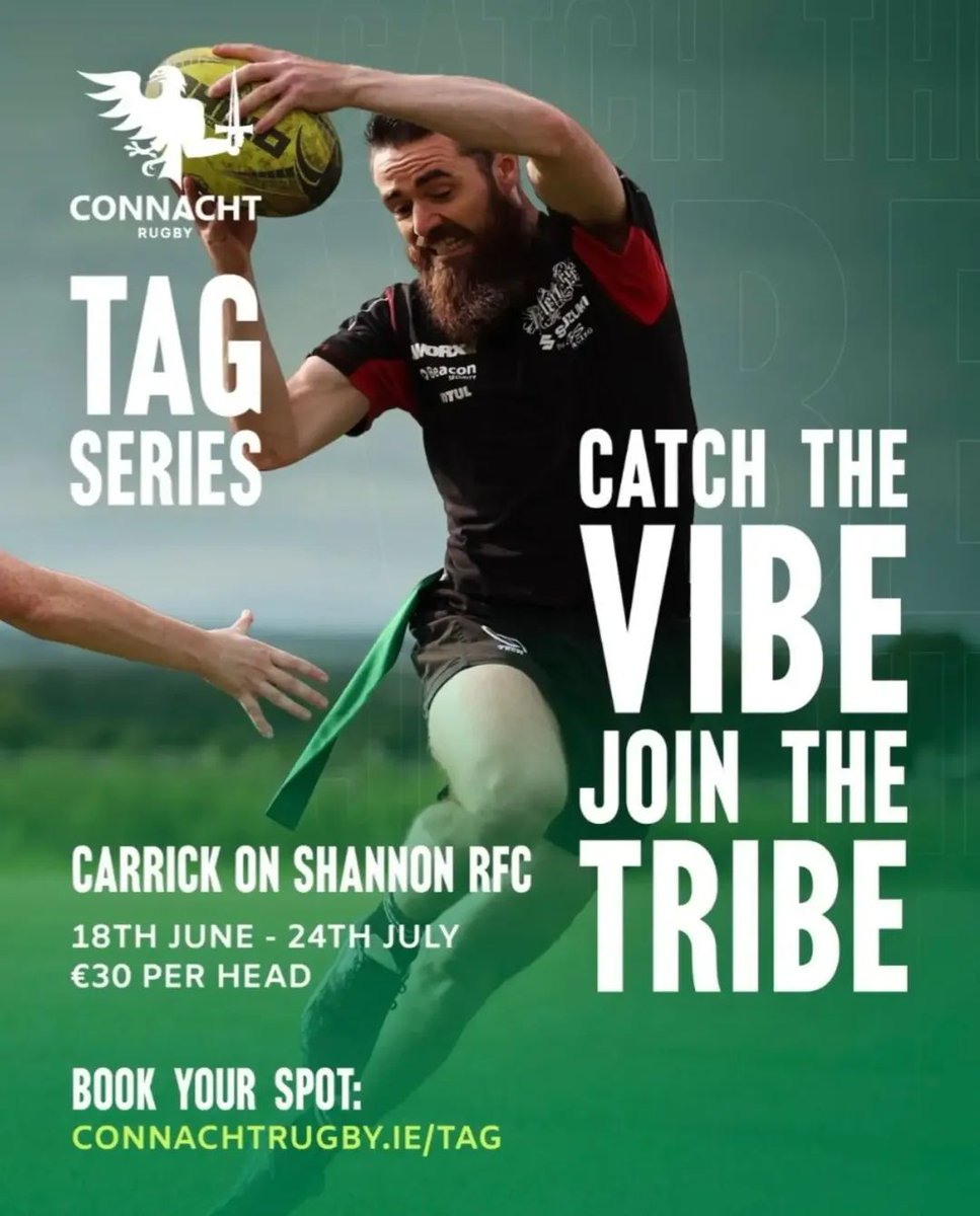COSRugbyClub's tweet photo. Adult Tag is returning this June for 6 weeks!! 

Register here ➡️ https://t.co/kMoElsbDcq

This is open to all over 16s - Male &amp; Female. 
We will be running a 4 week youth tag season for U13s to U16s starting June 25th….
Stay Tuned for details 🖤💛🏉 https://t.co/NoI4BxQ99Y