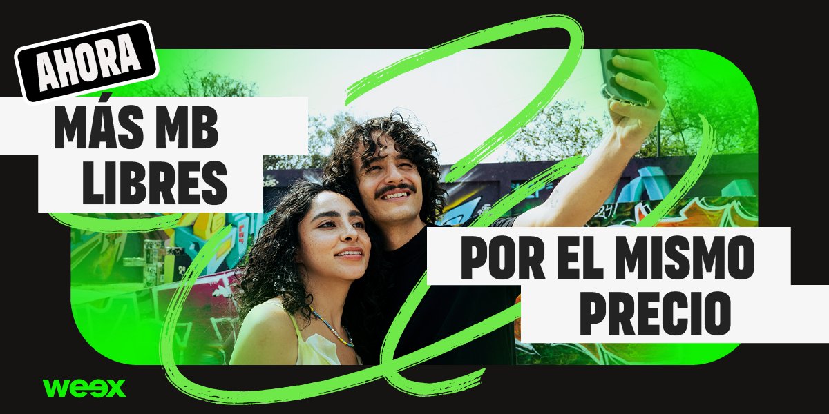 weexmx's tweet photo. 😎 Descubre QUE...weex te da MAS por el mismo precio 📣

ABRE tu App weex y revisa la sección de:

Compra megas 💚

TODOS te dan + MB por - PRECIO. 🎁 https://t.co/OeaQ1QPfr3