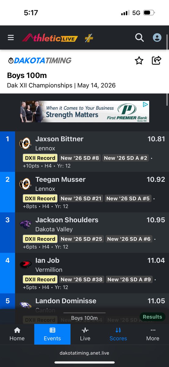 LennoxTandF's tweet photo. Some fast times on the boys side as well!  Only a couple Orioles ever to run sub 11 - these two just joined that club! https://t.co/ij3YgRAbZH