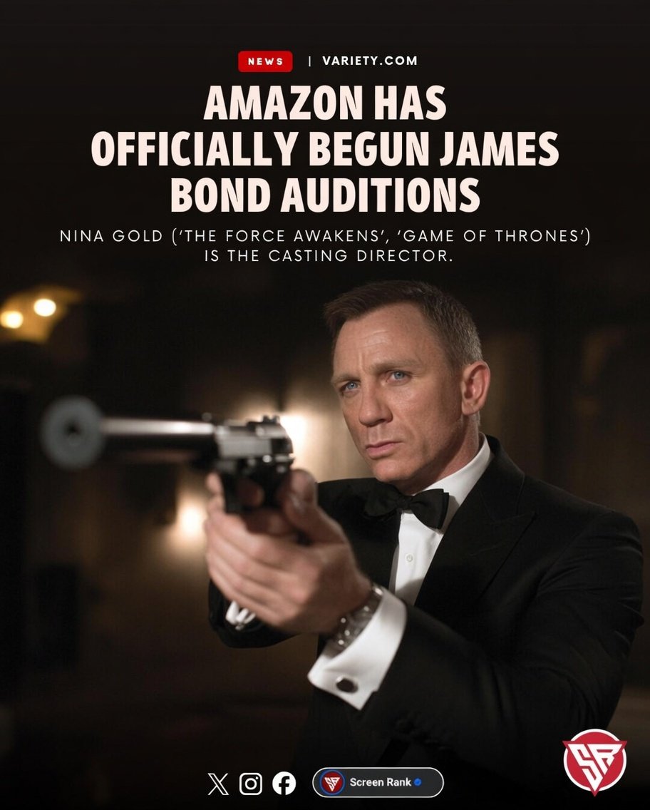 ScreenRank's tweet photo. Auditions have officially begun to find the next James Bond.

Nina Gold (‘The Force Awakens’, ‘Game of Thrones’) is the casting director. https://t.co/EexNKyoW4H
