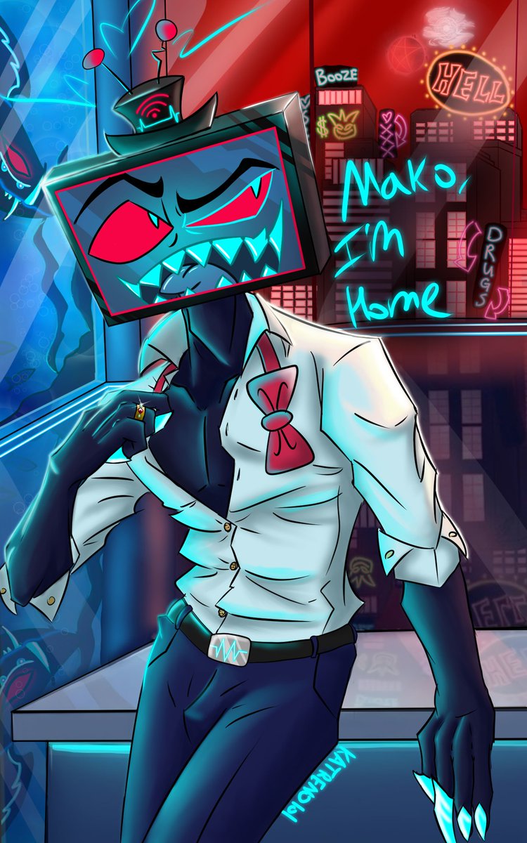 🩵🖤Vox/Mako Staticshark🔞COMMS MEH.🖤🩵 tweet media