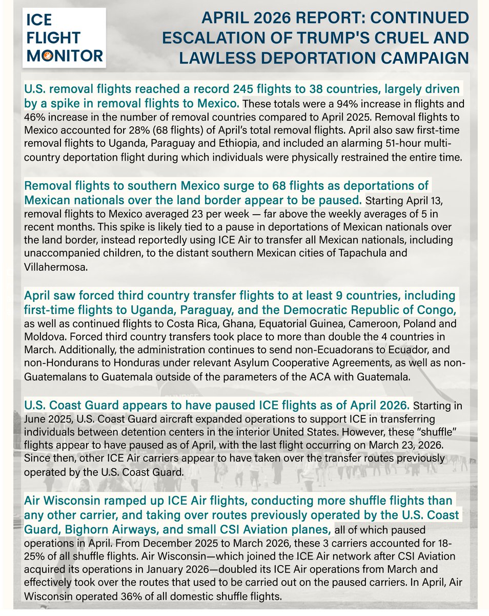 ICE Flight Monitor tweet media